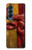 S4098 Span Bull Carved Artwork Hülle Schutzhülle Taschen für Samsung Galaxy Z Fold 4