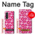 S4097 Pink Floral Seamless Pattern Design Hülle Schutzhülle Taschen für Samsung Galaxy Z Fold 3 5G