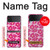 S4097 Pink Floral Seamless Pattern Design Hülle Schutzhülle Taschen für Samsung Galaxy Z Flip 4