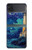 S4092 Moonlit Lighthouse Coastal Painting Hülle Schutzhülle Taschen für Samsung Galaxy Z Flip 3 5G