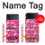 S4097 Pink Floral Seamless Pattern Design Hülle Schutzhülle Taschen für Samsung Galaxy Z Flip 3 5G