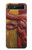 S4098 Span Bull Carved Artwork Hülle Schutzhülle Taschen für Samsung Galaxy Z Flip 5G