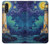 S4092 Moonlit Lighthouse Coastal Painting Hülle Schutzhülle Taschen für LG Velvet