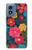 S4105 Vibrant Colorful Floral Pattern Hülle Schutzhülle Taschen für Motorola Moto G Play 4G (2024)