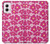 S4097 Pink Floral Seamless Pattern Design Hülle Schutzhülle Taschen für Motorola Moto G Power 5G (2024)