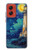 S4092 Moonlit Lighthouse Coastal Painting Hülle Schutzhülle Taschen für Motorola Moto G Stylus 5G (2024)