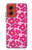 S4097 Pink Floral Seamless Pattern Design Hülle Schutzhülle Taschen für Motorola Moto G Stylus 5G (2024)