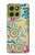 S4078 Abstract Colorful Doodle Pattern Hülle Schutzhülle Taschen für Motorola Moto G86