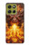 S4090 Epic Fire Dragon Fantasy Illustration Hülle Schutzhülle Taschen für Motorola Moto G86