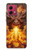S4090 Epic Fire Dragon Fantasy Illustration Hülle Schutzhülle Taschen für Motorola Moto G84