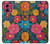 S4105 Vibrant Colorful Floral Pattern Hülle Schutzhülle Taschen für Motorola Moto G84
