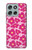 S4097 Pink Floral Seamless Pattern Design Hülle Schutzhülle Taschen für Motorola Moto G56