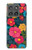 S4105 Vibrant Colorful Floral Pattern Hülle Schutzhülle Taschen für Motorola Edge (2025)