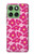 S4097 Pink Floral Seamless Pattern Design Hülle Schutzhülle Taschen für Motorola Edge 60