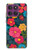 S4105 Vibrant Colorful Floral Pattern Hülle Schutzhülle Taschen für Motorola Edge 60 Pro