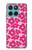 S4097 Pink Floral Seamless Pattern Design Hülle Schutzhülle Taschen für Motorola Edge 60 Fusion