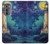 S4092 Moonlit Lighthouse Coastal Painting Hülle Schutzhülle Taschen für Motorola Edge (2022)