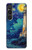 S4092 Moonlit Lighthouse Coastal Painting Hülle Schutzhülle Taschen für Sony Xperia 1 VI