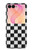 S1611 Black and White Check Chess Board Hülle Schutzhülle Taschen für Samsung Galaxy Z Flip 8