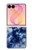 S3439 Fabric Indigo Tie Dye Hülle Schutzhülle Taschen für Samsung Galaxy Z Flip 8