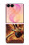 S3984 Fire Skeleton Playing Guitar Hülle Schutzhülle Taschen für Samsung Galaxy Z Flip 8