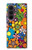 S3281 Colorful Hippie Flowers Pattern Hülle Schutzhülle Taschen für Samsung Galaxy Z Fold 8 Ultra