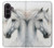 S4025 White Horse Painting Hülle Schutzhülle Taschen für Samsung Galaxy Z Fold 8 Ultra