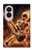 S3984 Fire Skeleton Playing Guitar Hülle Schutzhülle Taschen für Samsung Galaxy Z Fold 8