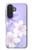 S2361 Purple White Flowers Hülle Schutzhülle Taschen für Samsung Galaxy A27