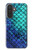 S3047 Green Mermaid Fish Scale Hülle Schutzhülle Taschen für Samsung Galaxy A27