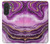 S3896 Purple Marble Gold Streaks Hülle Schutzhülle Taschen für Samsung Galaxy A27