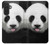 S4049 Cute Panda Stick Out Tongue Hülle Schutzhülle Taschen für Samsung Galaxy A27