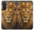 S4093 Royal Lion Portrait Artwork Hülle Schutzhülle Taschen für Samsung Galaxy A27