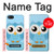 S3029 Cute Blue Owl Hülle Schutzhülle Taschen für iPhone 5 5S SE