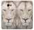 S2399 White Lion Face Hülle Schutzhülle Taschen für Samsung Galaxy A5 (2017)