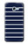 S2767 Navy White Striped Hülle Schutzhülle Taschen für Samsung Galaxy A5 (2017)