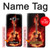 S0415 Fire Guitar Burn Hülle Schutzhülle Taschen für Samsung Galaxy J3 (2016)