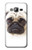 S1852 Pug Dog Hülle Schutzhülle Taschen für Samsung Galaxy J3 (2016)