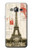 S2108 Eiffel Tower Paris Postcard Hülle Schutzhülle Taschen für Samsung Galaxy J3 (2016)