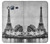 S2350 Old Paris Eiffel Tower Hülle Schutzhülle Taschen für Samsung Galaxy J3 (2016)