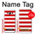 S2364 Red and White Striped Hülle Schutzhülle Taschen für Samsung Galaxy J3 (2016)