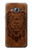 S2529 Leo Zodiac Tattoo Brown Graphic Print Hülle Schutzhülle Taschen für Samsung Galaxy J3 (2016)