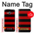 S2638 Black and Red Striped Hülle Schutzhülle Taschen für Samsung Galaxy J3 (2016)