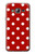 S2951 Red Polka Dots Hülle Schutzhülle Taschen für Samsung Galaxy J3 (2016)