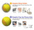 S3031 Yellow Softball Ball Hülle Schutzhülle Taschen für Samsung Galaxy J3 (2016)