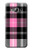 S3091 Pink Plaid Pattern Hülle Schutzhülle Taschen für Samsung Galaxy J3 (2016)