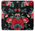 S3112 Rose Floral Pattern Black Hülle Schutzhülle Taschen für iPhone 7, iPhone 8
