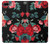 S3112 Rose Floral Pattern Black Hülle Schutzhülle Taschen für iPhone 7 Plus, iPhone 8 Plus