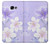 S2361 Purple White Flowers Hülle Schutzhülle Taschen für Samsung Galaxy A5 (2017)