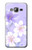 S2361 Purple White Flowers Hülle Schutzhülle Taschen für Samsung Galaxy J3 (2016)
